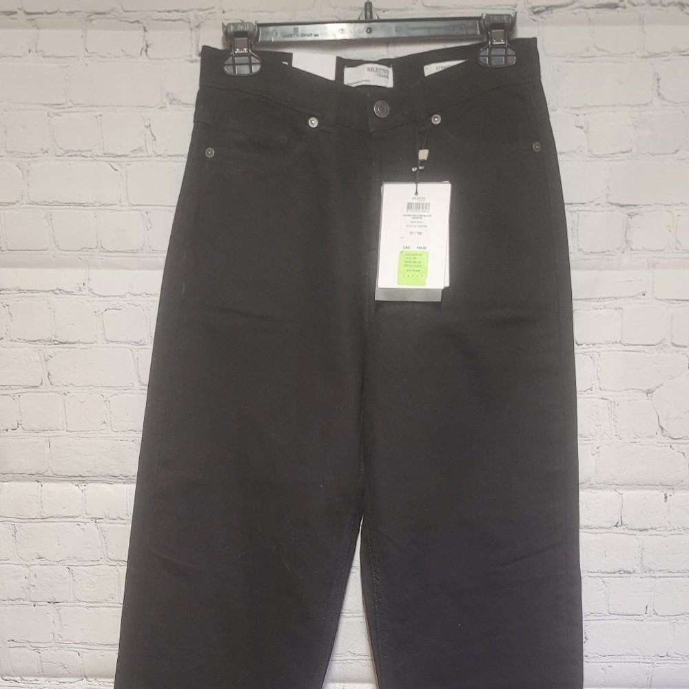 Selected Brand New High Rise Wide Leg Jeans - 27